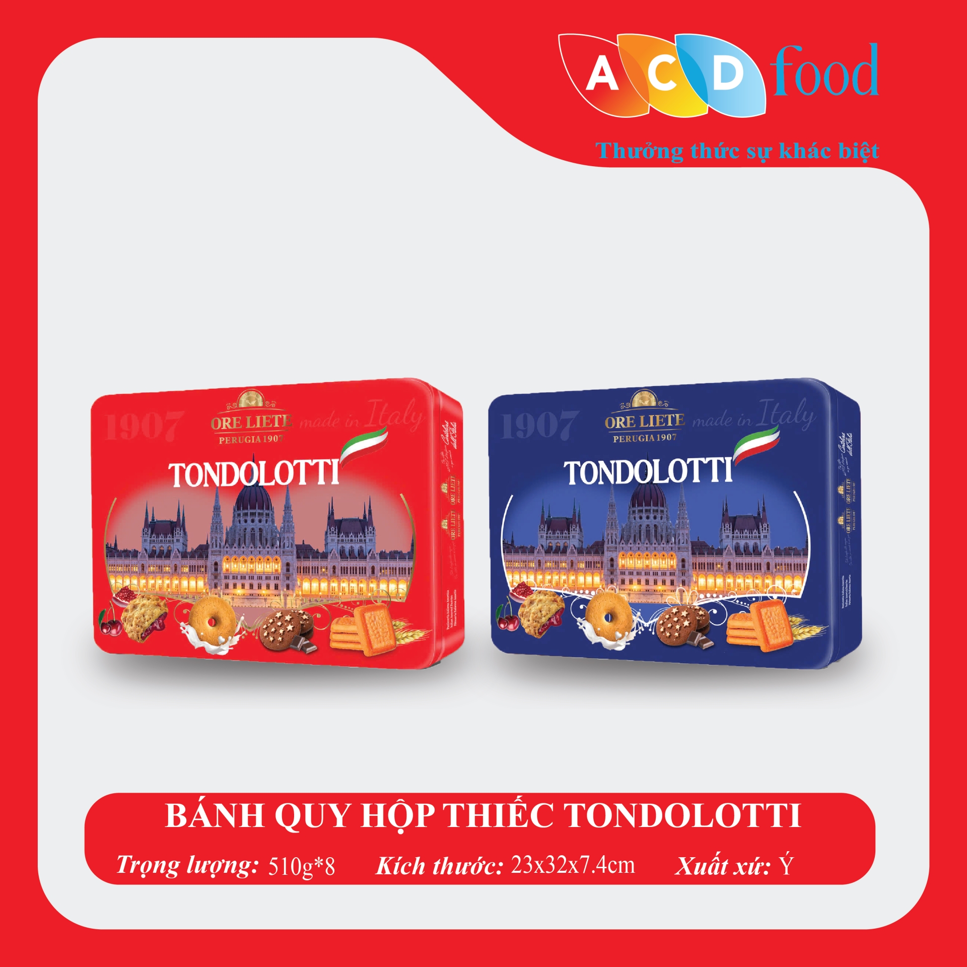 BÁNH QUY HỘP THIẾC TONDOLOTTI